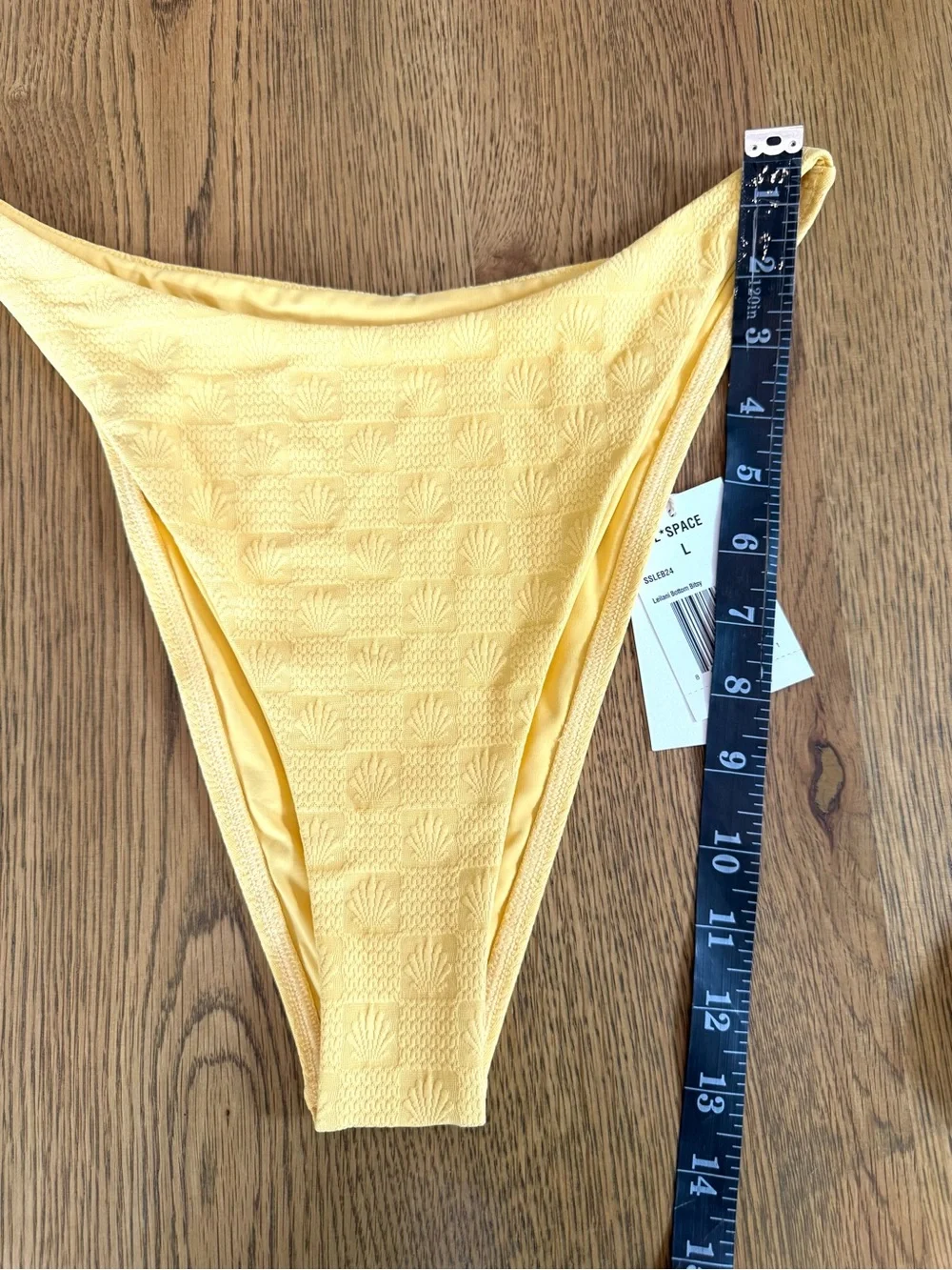 L*Space Leilani Bikini Bottom Yellow Textured Shell Sizes S and L NWT